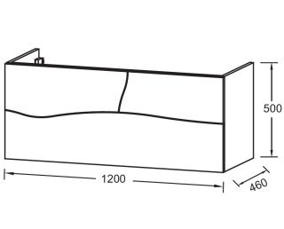 Тумба под раковину Jacob Delafon Sherwood EB1834RU-P13 120 см состаренный дуб