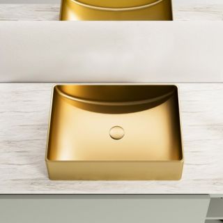 Раковина AltroBagno Futuro 001013 OrSp из нержавеющей стали золото матовое