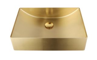 Раковина AltroBagno Futuro 001013 OrSp из нержавеющей стали золото матовое