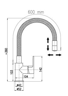Смеситель для кухни Rav Slezak Colorado CO119.5/10CMAT черный