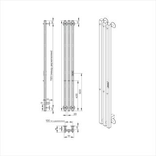 Полотенцесушитель электрический Indigo Style Pro LSPRE120-13WMRt 120x13 см белый матовый