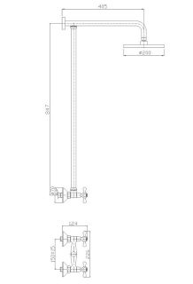 Душевая стойка Haiba HB2413 хром