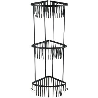 Полка угловая Gappo G331-3 с крючками чёрный