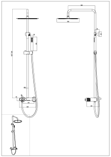 Душевая стойка Boheme Stick Linea 128-GG.3 золото