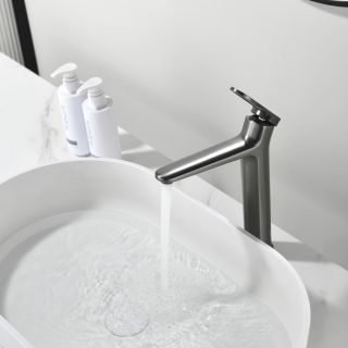 Смеситель для раковины Black&White Gravity 7209GM оружейная сталь