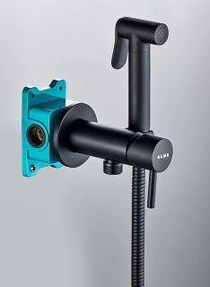 Гигиенический душ со смесителем ALMAes Benito AL-859-05 чёрный