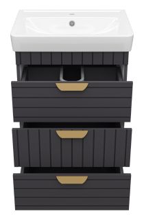 Напольная тумба под раковину Brevita Gloster GLOS-06060-48-2 60см графит
