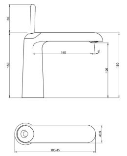 Смеситель для раковины Haiba HB10812-3 пепельный