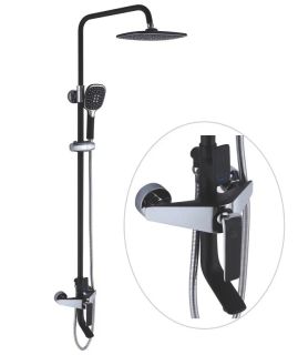 Душевая стойка Rose R1336H чёрный матовый