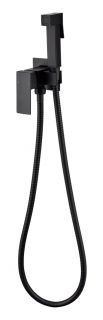 Смеситель встраиваемый с гигиеническим душем Grocenberg GB002 Черный матовый