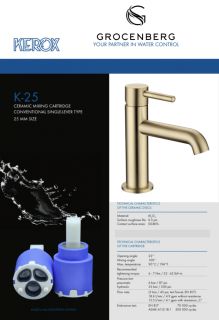 Смеситель для раковины стандартный Grocenberg GB2099MG Матовое золото