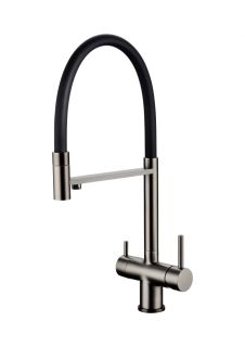 Смеситель для кухни Grocenberg GB4099 с гибким изливом Графит