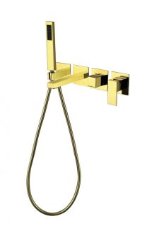 Смеситель для ванны скрытого монтажа Grocenberg GB5060GO с Картриджем Kerox (Венгрия) Золото