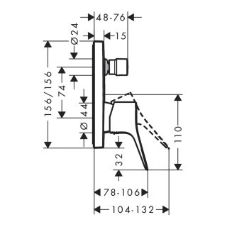 Смеситель для душа Hansgrohe Vivenis 75415670S черный