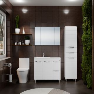 Напольная тумба под раковину Санта Родос 206027 90 см белый