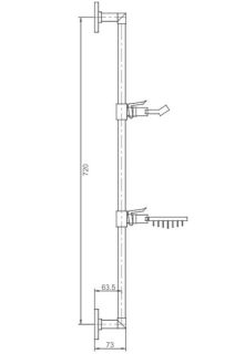 Душевая штанга Haiba HB8008 хром