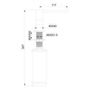 Дозатор для мыла Wonzon & Woghand WW-88SD01-MB чёрный матовый