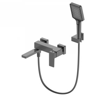 Смеситель для ванны с душем Wonzon & Woghand Cube 2.0 WW-88037068-BGM тёмный графит
