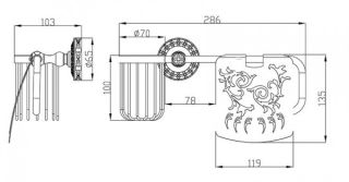 Держатель освежителя воздуха и туалетной бумаги Zorg Antic AZR 20 SL серебро