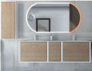 Шкафчик под раковину Cezares 35x48 Rovere Tabacco Bellagio 54864