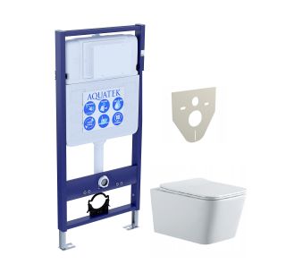 Комплект унитаза с инсталляцией Aquatek Либра SET AQUATEK ЛИБРА N рама Standard INS-0000012 унитаз Либра New AQ0530N-00 с тонким сиденьем soft-close