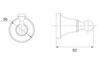 Крючок для ванной комнаты Rose RG1911E золото