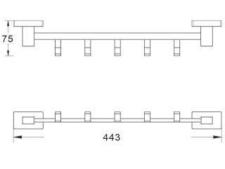 Планка с крючками Shevanik SG5651C белый