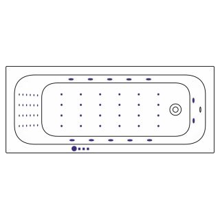 Гидромассажная ванна WHITECROSS Vibe 0105.170070.100.NANO.GL 170x70 см Nano золото