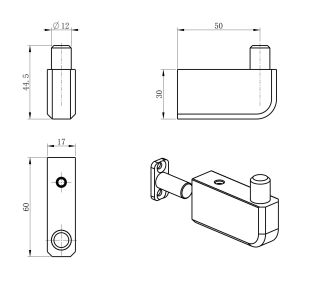 Крючок для ванной Wonzon & Woghand WW-V3301-CR хром