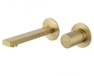 Встраиваемый смеситель для раковины Wonzon & Woghand WW-105-BG брашированное золото