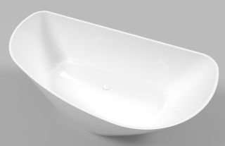 Ванна из искусственного камня Whitecross Topaz 0212.170080.100 170x80см белый глянец