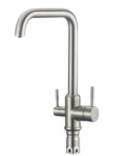 Смеситель для кухни Shevanik S268B с подключением фильтра сатин