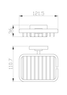 Мыльница с держателем Wonzon & Woghand Flat WW-9724 хром