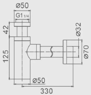 Сифон для раковины Haiba HB80-1 хром