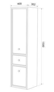 Пенал подвесной IDDIS Torr TOR40D0i97 40см тёмно-серый