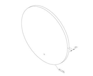 Зеркало Am.Pm X-Joy M85MOX41101S с  LED-подсветкой и ИК-сенсором 110 см