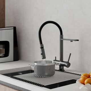 Смеситель для кухни IDDIS Ace ACEGMFFi05 графит