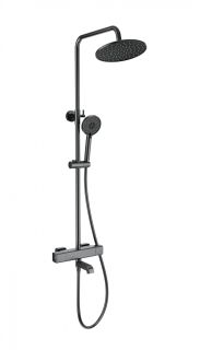 Душевая стойка Wonzon & Woghand Stay 4 WW-A3007-T1-BGG с термостатом тёмный графит