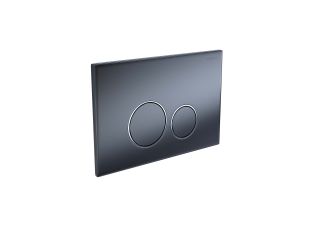 Клавиша смыва Aquatek KDI-0000035 оружейная сталь матовая ободок хром