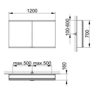 Зеркальный шкаф Keuco Royal Modular 800211120100300 120 см