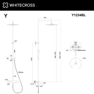 Душевая стойка термостатическая WHITECROSS Y Y1234NIB брашированный никель