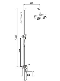 Душевая стойка Shevanik S8136 хром