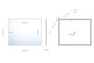 Зеркало с подсветкой ABBER See AG6108SXL-1.0 100см