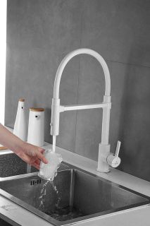 Смеситель для кухни Rose R133C белый