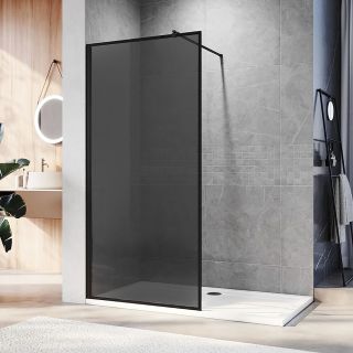 Душевая перегородка Veconi Korato KR-81B, 1200x2000, черный матовый, стекло прозрачное