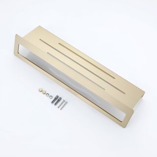 Полка с держателем полотенец Raglo R340.04.03 золотой сатин