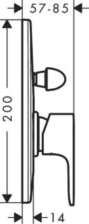 Смеситель для душа Hansgrohe Rebris S 72448000 хром