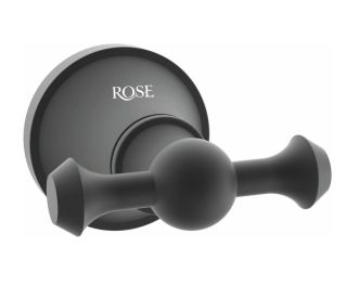 Крючок для ванной комнаты двойной Rose RG1921H чёрный