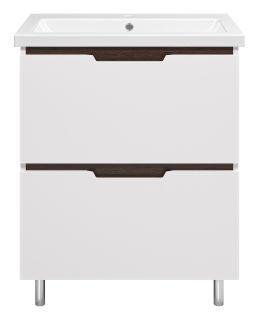 Напольная тумба под раковину Misty Лайм 70см белый/венге