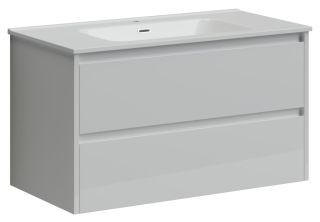 Подвесная тумба под раковину Sancos Libra LB90W 90см белый глянец